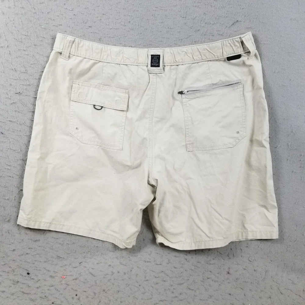 Wrangler Shorts Mens‎ 40 Beige Cargo ATG Angler Fishing 9 Inseam Stretch Outdoor